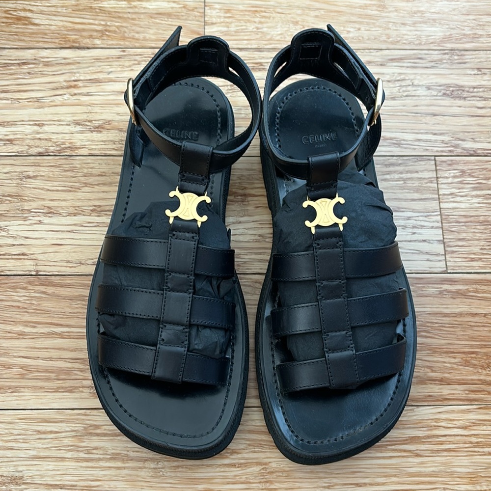 Like New Celine Triomphe Sandals